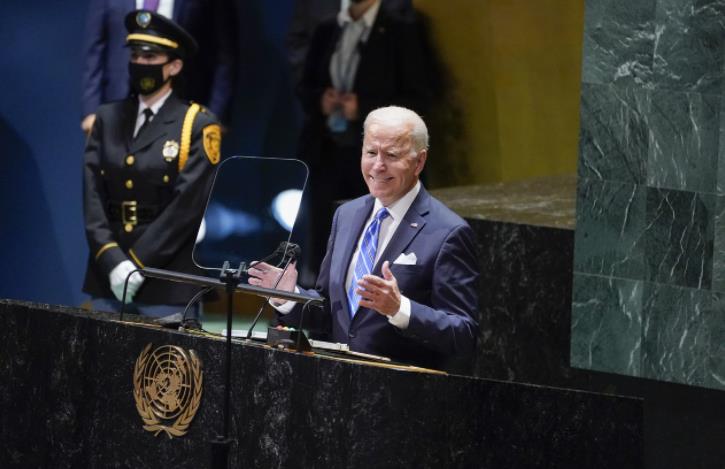 美国总统拜登21日在联合国大会演说