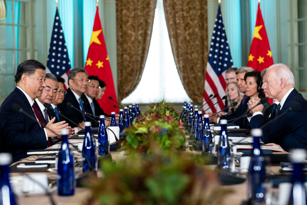 拜登总统与中国国家主席习近平在加州举行会谈