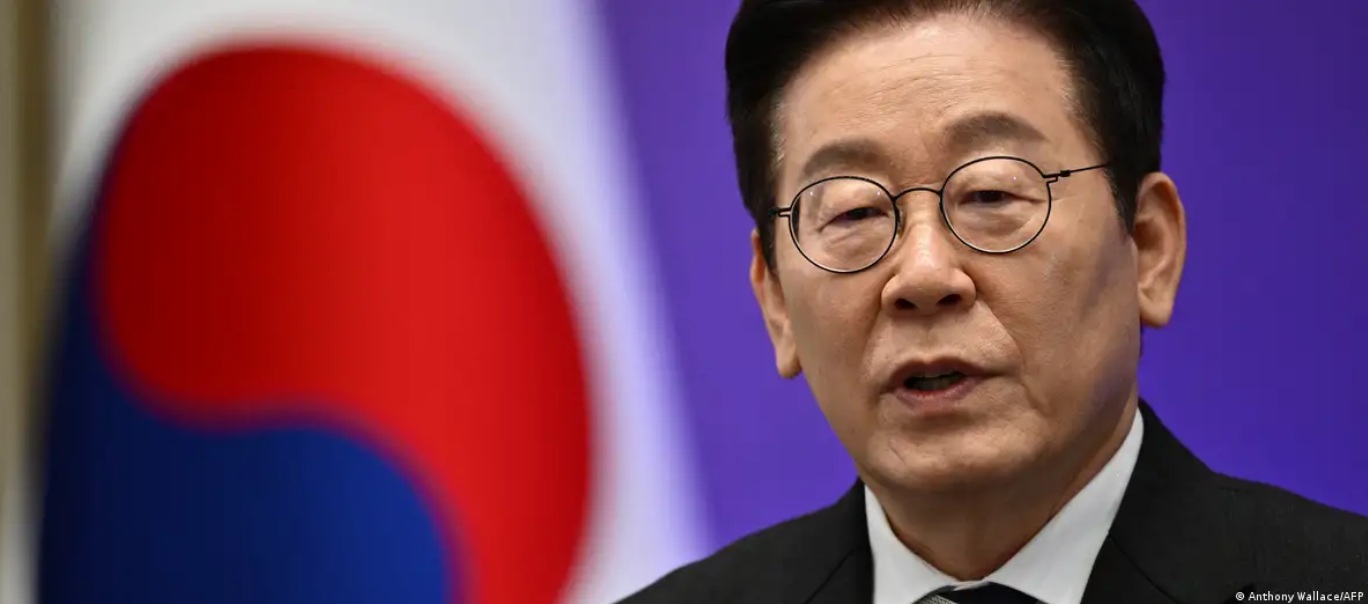 韩国总统李在明在讲话